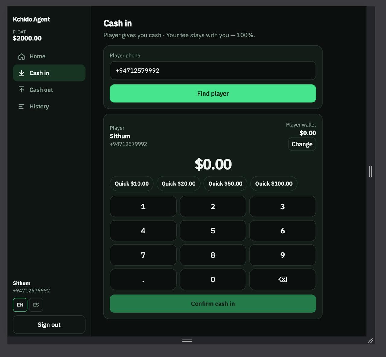 Wallet Agent (kchido bet) preview